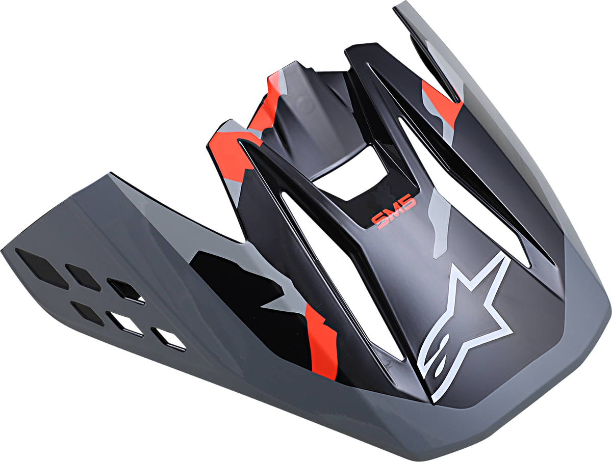 ALPINESTARS SM5 Visor - Rover - Gray/Red 8983821-1392