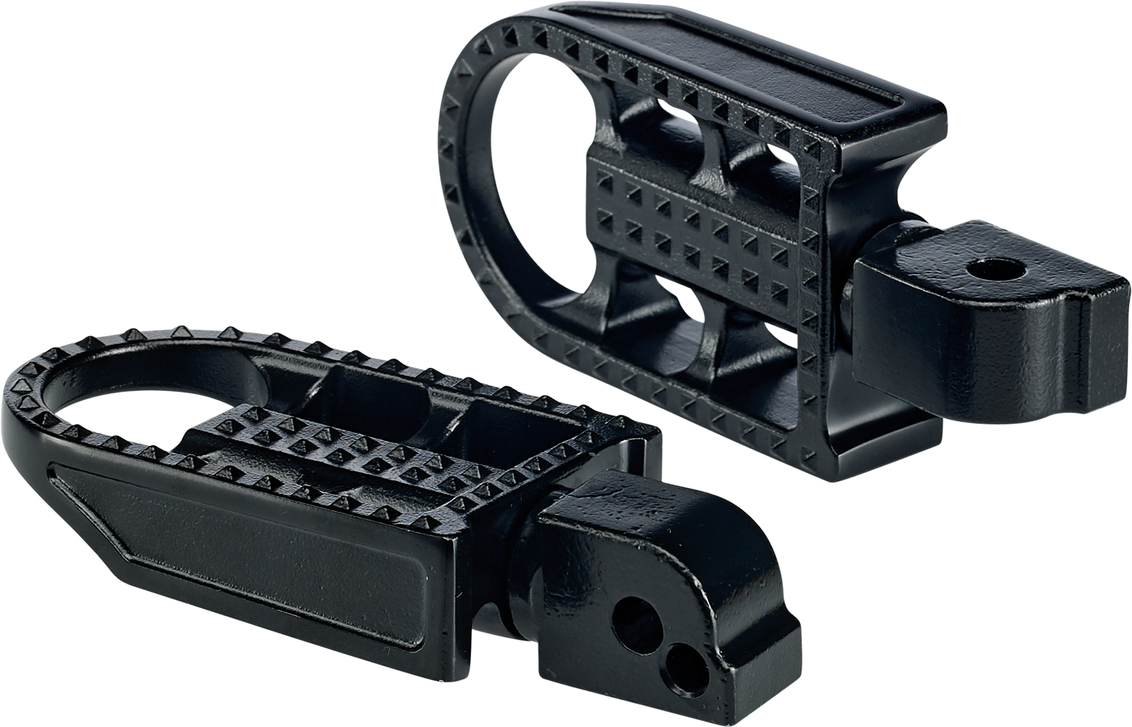 BILTWELL Mushman Footpegs - Standard - Black Electroplated 7002-201-04