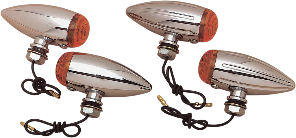 DRAG SPECIALTIES Bullet LED Marker Lights - Smooth - Amber 20-6589SA-BC202