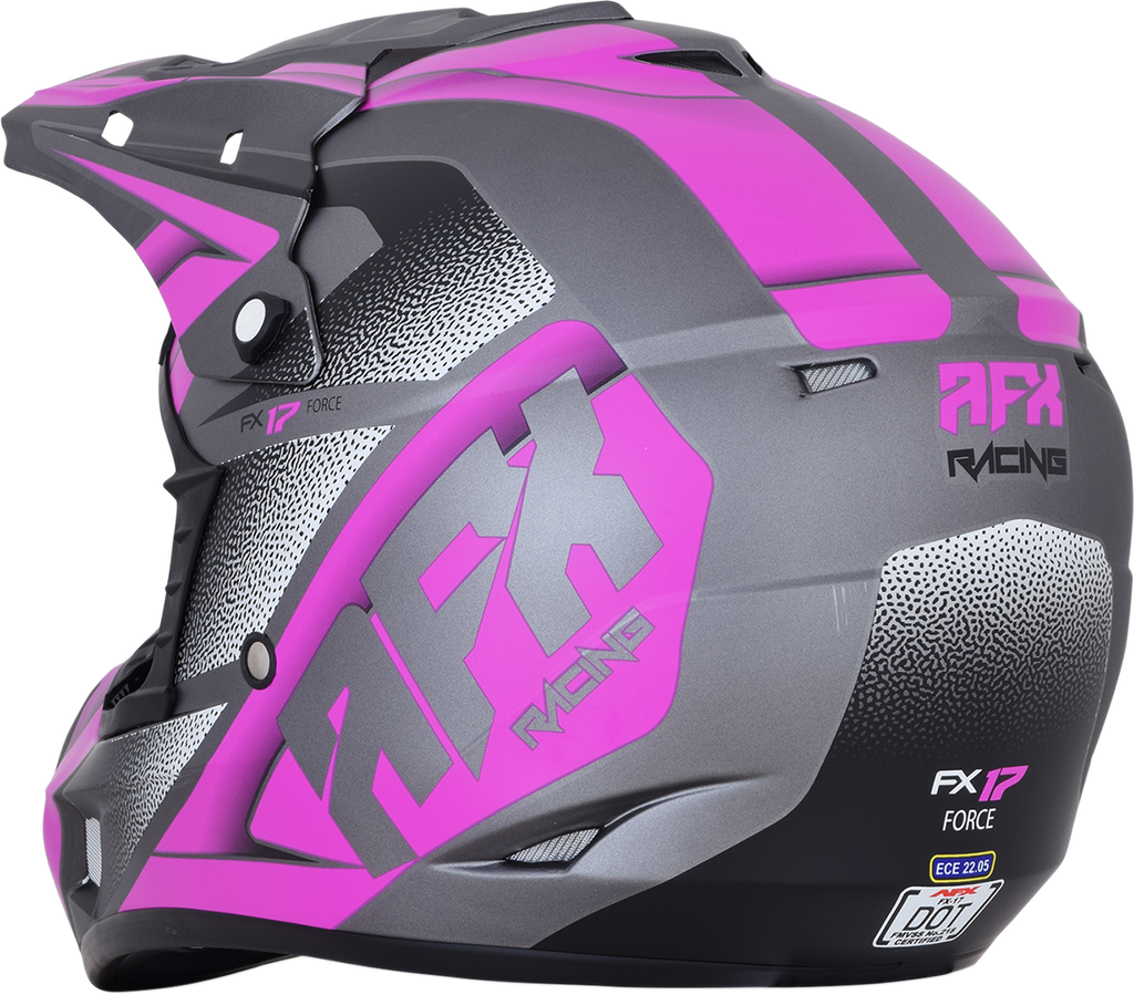 AFX Fx-17 Helmet - Force - Frost Gray/Fuchsia - Small 0110-5209