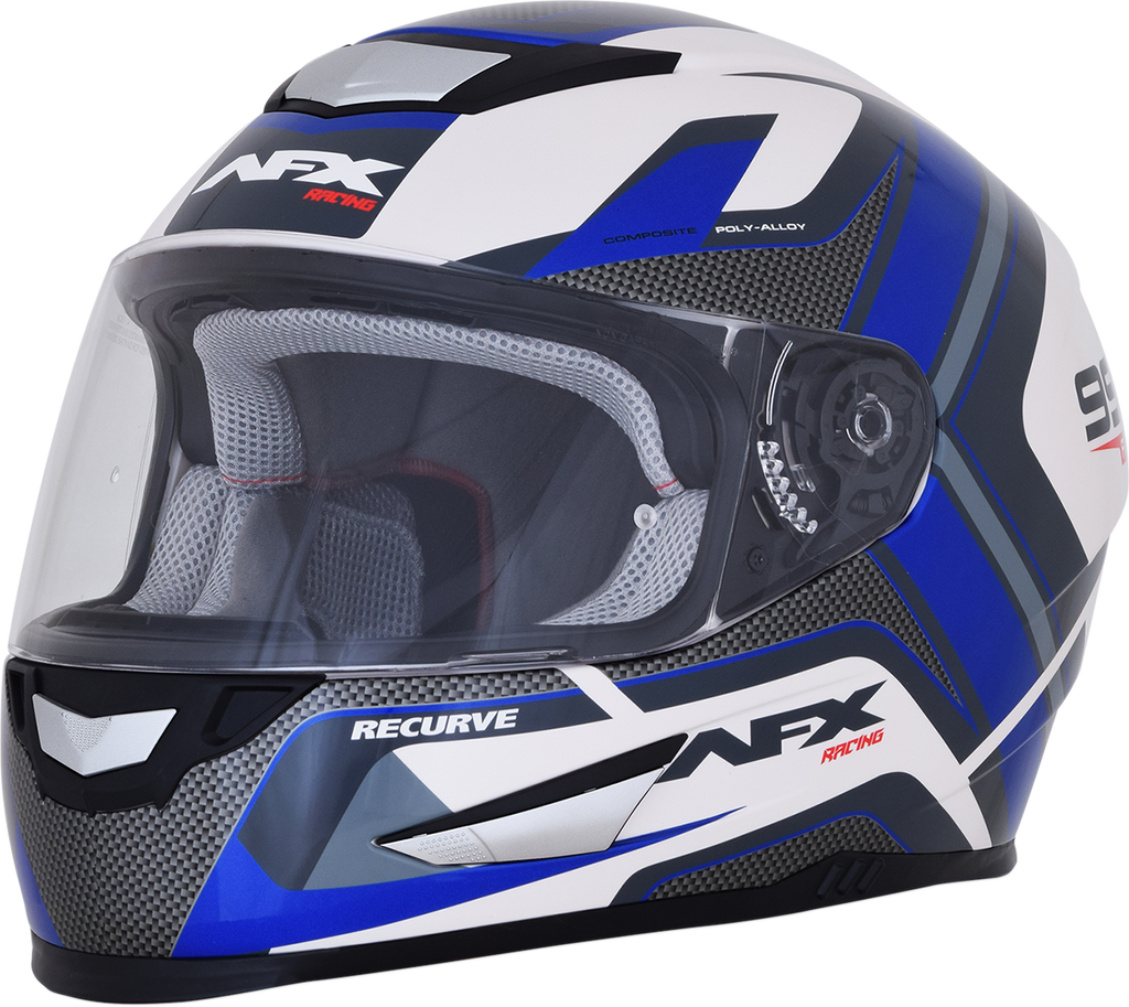 AFX FX-99 Helmet - Recurve - Pearl White/Blue - Small 0101-11121