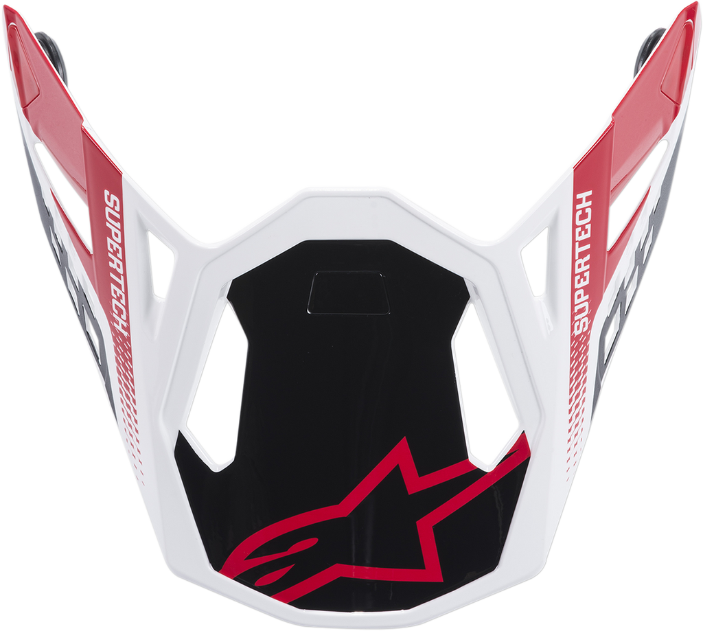 ALPINESTARS Supertech M8 Visor - Triple - Red/Gloss White 8981419-1180