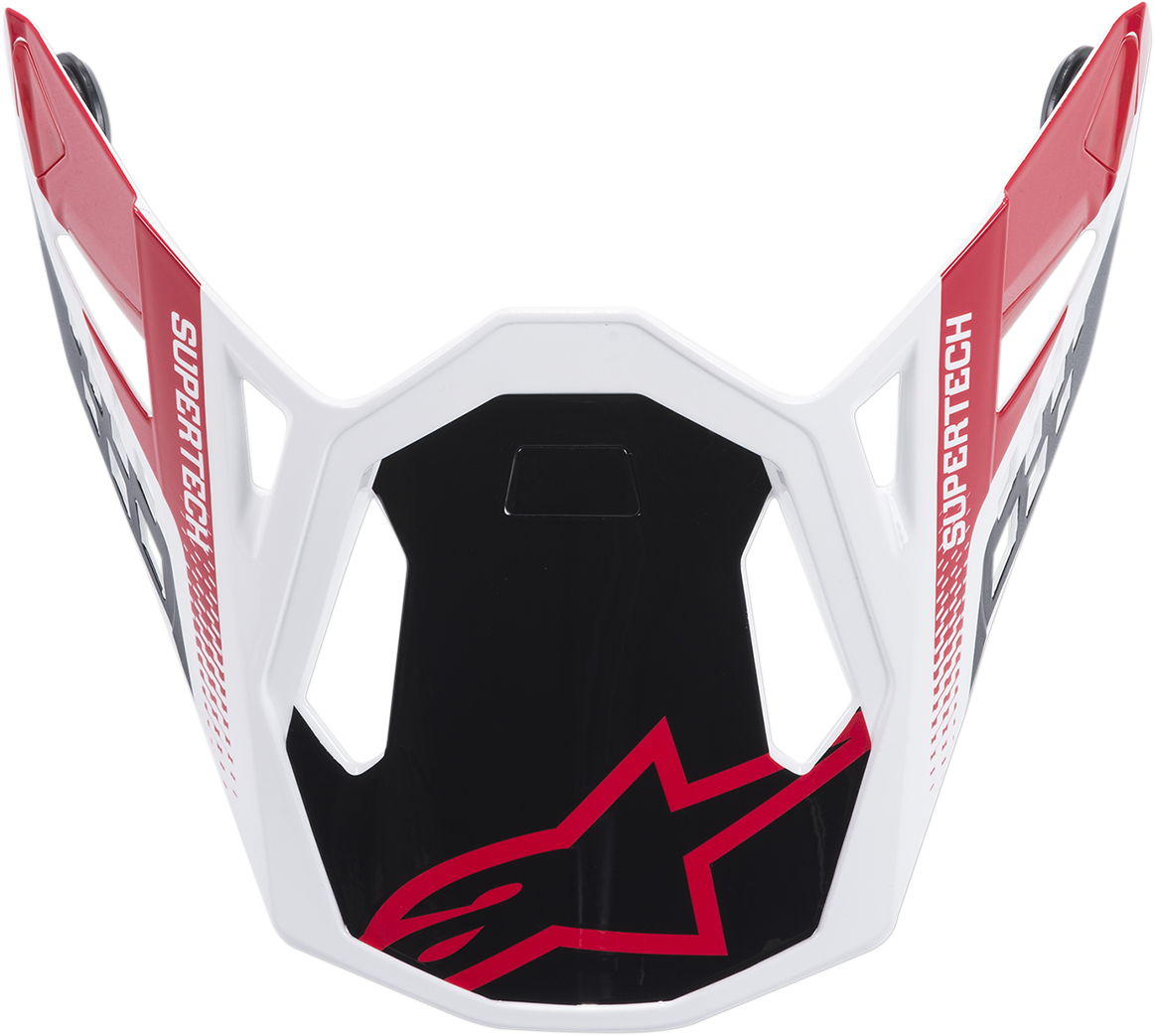 ALPINESTARS Supertech M8 Visor - Triple - Red/Gloss White 8981419-1180