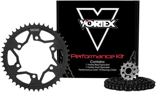 VORTEX Steel Chain Kit  520 - Black R6  2003-2010 CK6317