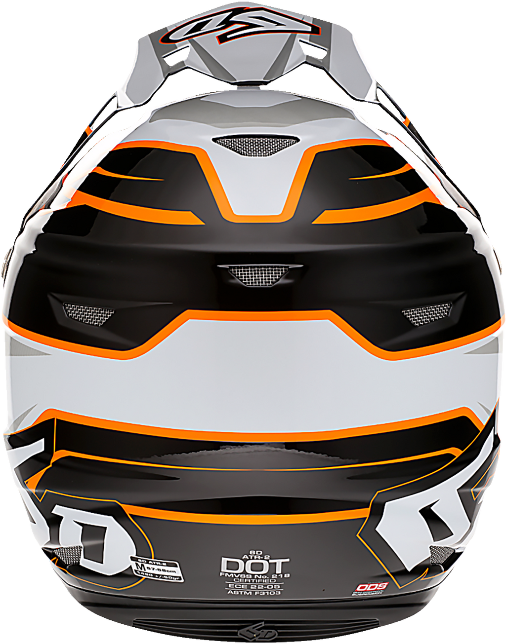 6D ATR-2 Helmet - Phase - White/Orange - XS 12-2824