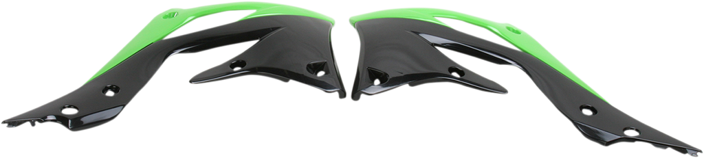 ACERBIS Radiator Shrouds - Green/Black 2250431089