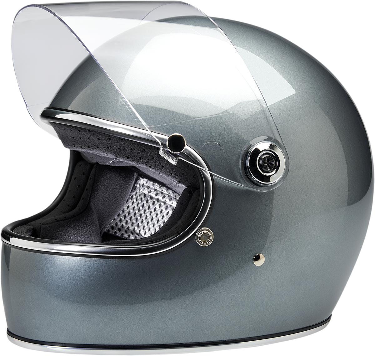 BILTWELL Gringo S Helmet - Metallic Sterling - Large 1003-340-104