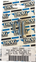 DRAG SPECIALTIES Rear Brake Knurled Bolt Kit - Chrome - M8 MK785
