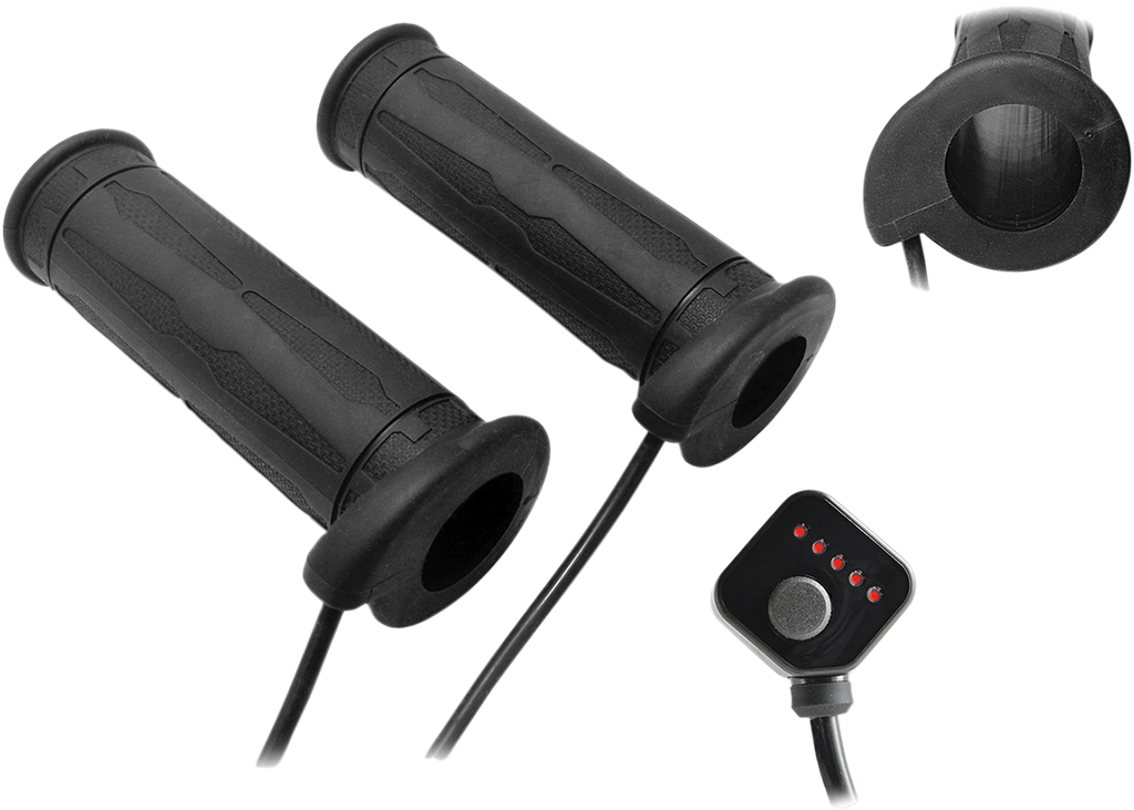 KOSO NORTH AMERICA Grips - Heated - Twist Throttle - 5 Level - 1" ONLY FOR 1" BARS AM10706G