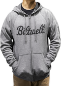 BILTWELL Script Zip-Up Raglan Hoodie - Heather Gray - XL 8126-083-005