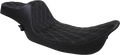 DRAG SPECIALTIES Extended Reach Predator III Seat - Double Diamond - Black w/ Silver Thread NOT A 2-UP SEAT 8011370