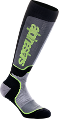 ALPINESTARS MX Plus Socks - Black/Gray/Yellow - Medium 4702324-175-M