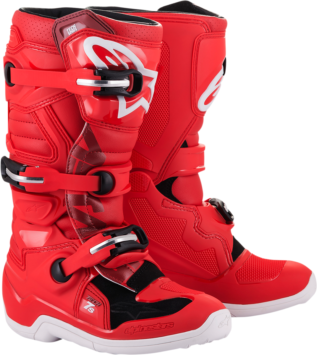 ALPINESTARS Youth Tech 7S Boots - Red - US 8 2015017-30-8
