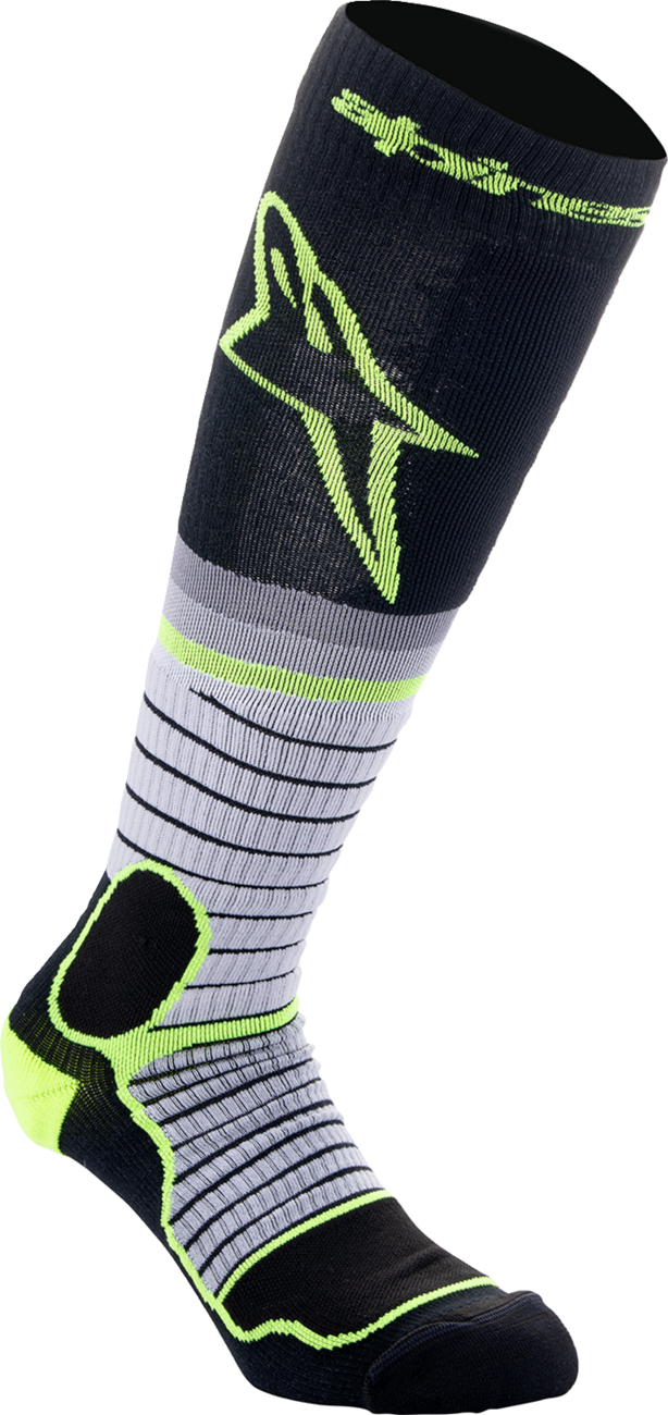 ALPINESTARS MX Pro Socks - Black/Gray/Yellow - Medium 4701524-175-M