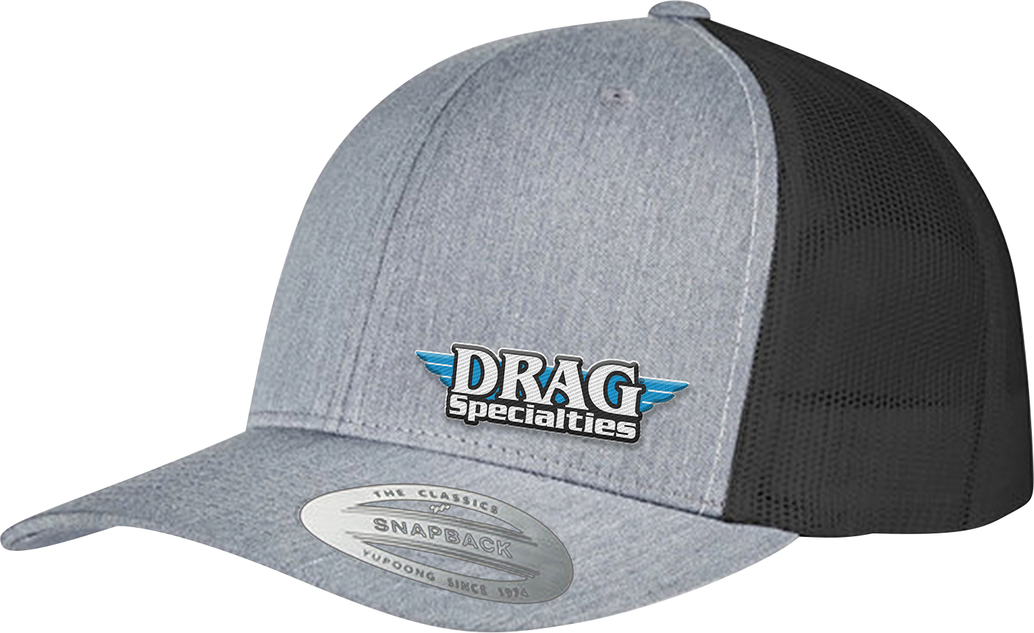 DRAG SPECIALTIES Drag Specialties Mesh Snapback Hat - Gray/Black NP22E-H710