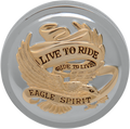 DRAG SPECIALTIES Gas Cap - Vented Live To Ride - Chrome with Gold 72647