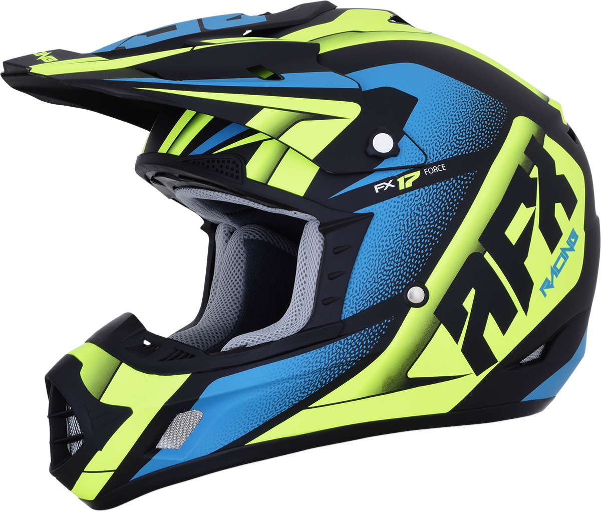 AFX FX-17 Helmet - Force - Matte Black/Green/Blue - XL 0110-5217