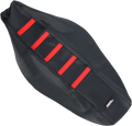 MOOSE RACING Ribbed Seat Cover - Black Cover/Red Ribs - Honda CRF45009-331RT