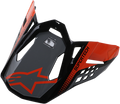 ALPINESTARS Supertech M8 Visor - Triple - Orange/Mid Gray/Gloss Black 8981419-9180