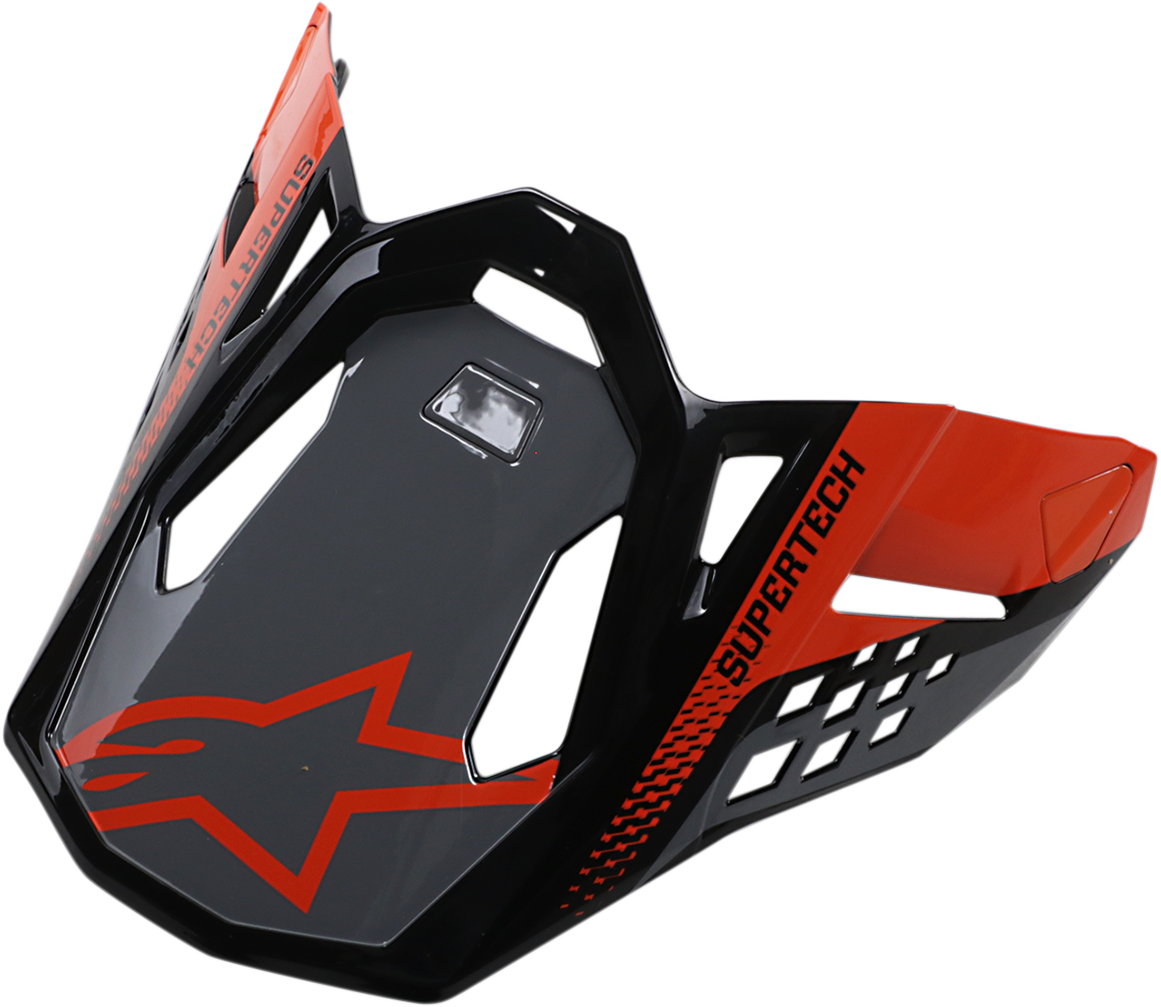 ALPINESTARS Supertech M8 Visor - Triple - Orange/Mid Gray/Gloss Black 8981419-9180