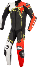 ALPINESTARS GP Plus v2 1-Piece Leather Suit - Black/White/Red Fluorescent/Yellow Fluorescent - US 48 / EU 58 3150518-1236-58