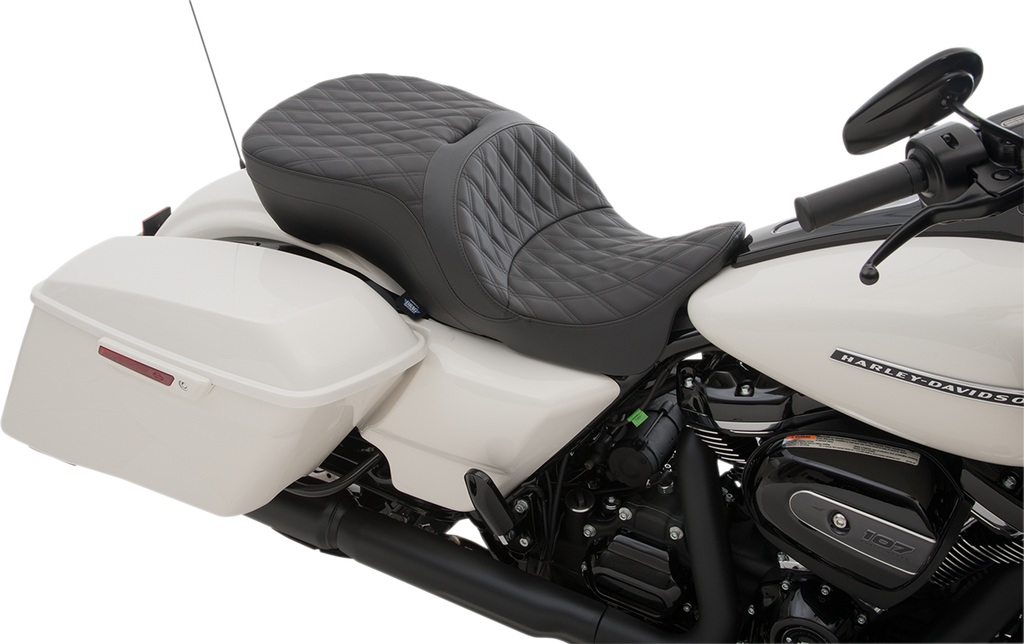 DRAG SPECIALTIES Touring Seat - Double Diamond - Forward - FL '09-'22 0801-1110