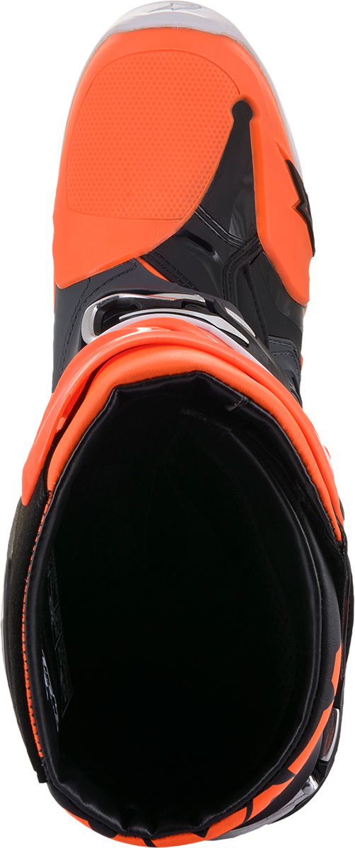ALPINESTARS Tech 10 Boots Cool Grey/Orange Fluo Sz 11 2010020-9040-11