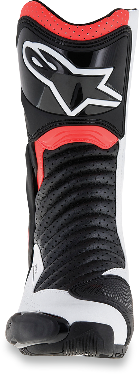 ALPINESTARS SMX-6 v2 Vented Boots - Black/White/Red Fluorescent - US 12.5 / EU 48 2223017-1320-48