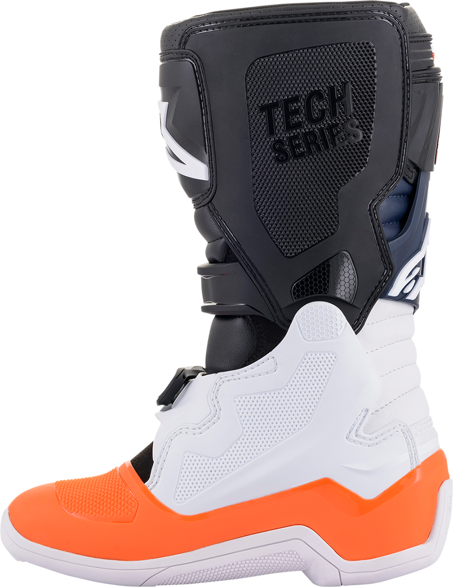 ALPINESTARS Tech 7s Boots Black/White/ Orange Fluo Sz 02 2015017-1241-2