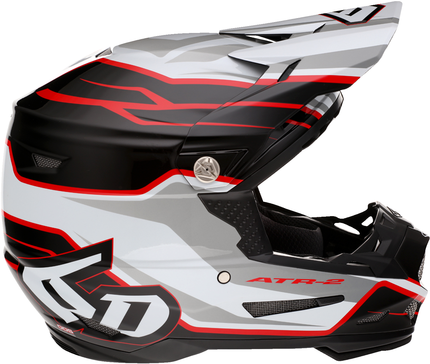6D ATR-2 Helmet - Phase - White/Red - Medium 12-2836