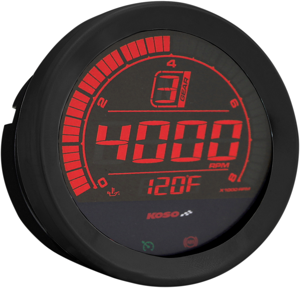KOSO NORTH AMERICA 4" Tachometer - Black BA051110