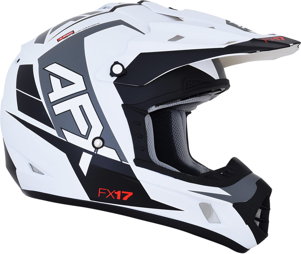 AFX FX-17 Helmet - Aced - Matte White/White - Medium 0110-6495