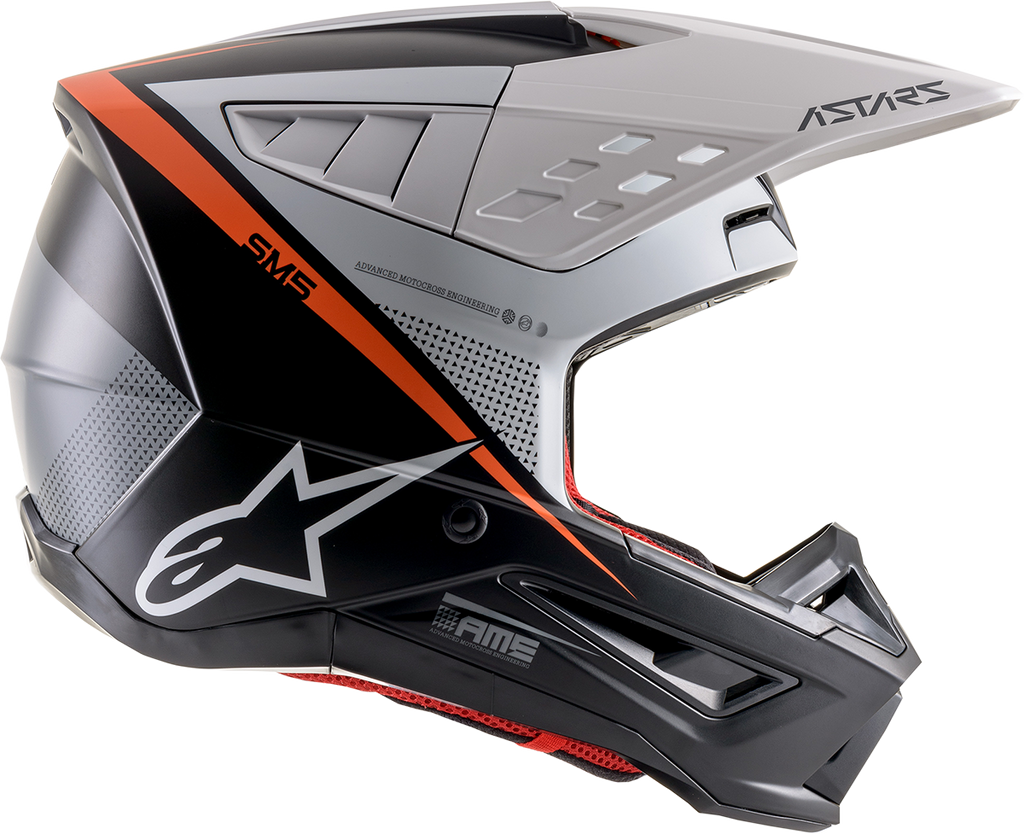 ALPINESTARS SM5 Helmet - Rayon - Black/White/Orange - 2XL 8304121-1242-2X