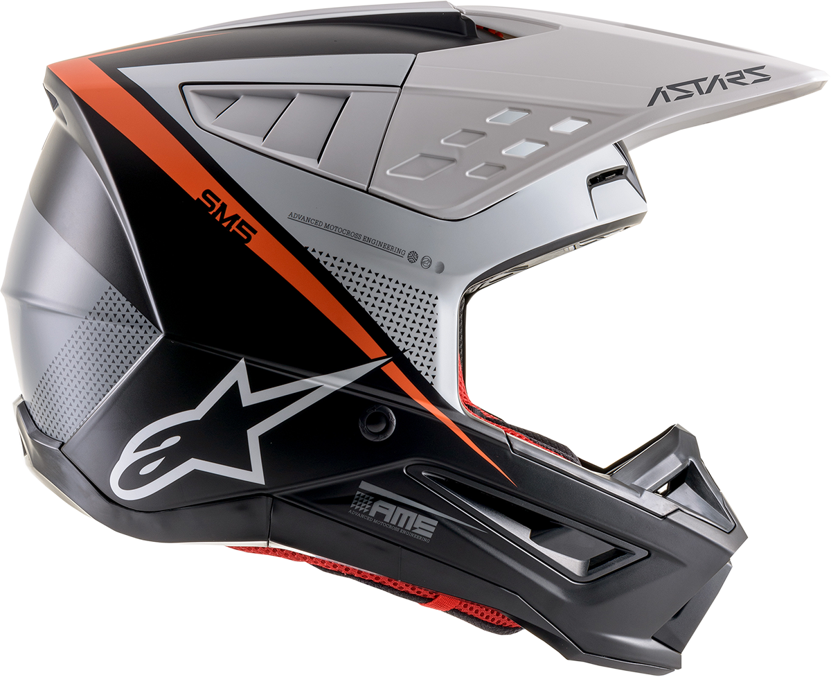 ALPINESTARS SM5 Helmet - Rayon - Black/White/Orange - 2XL 8304121-1242-2X