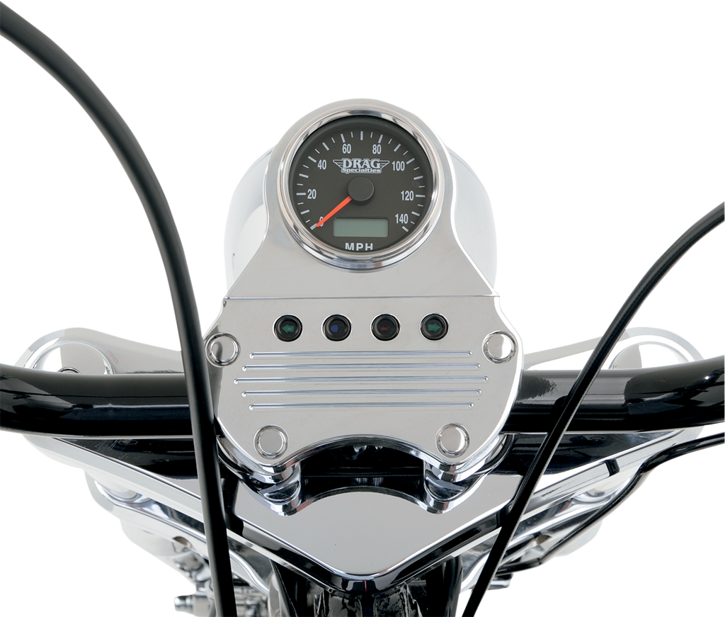 DRAG SPECIALTIES Snap-In Indicator Light - High Beam - Black Bezel 160902