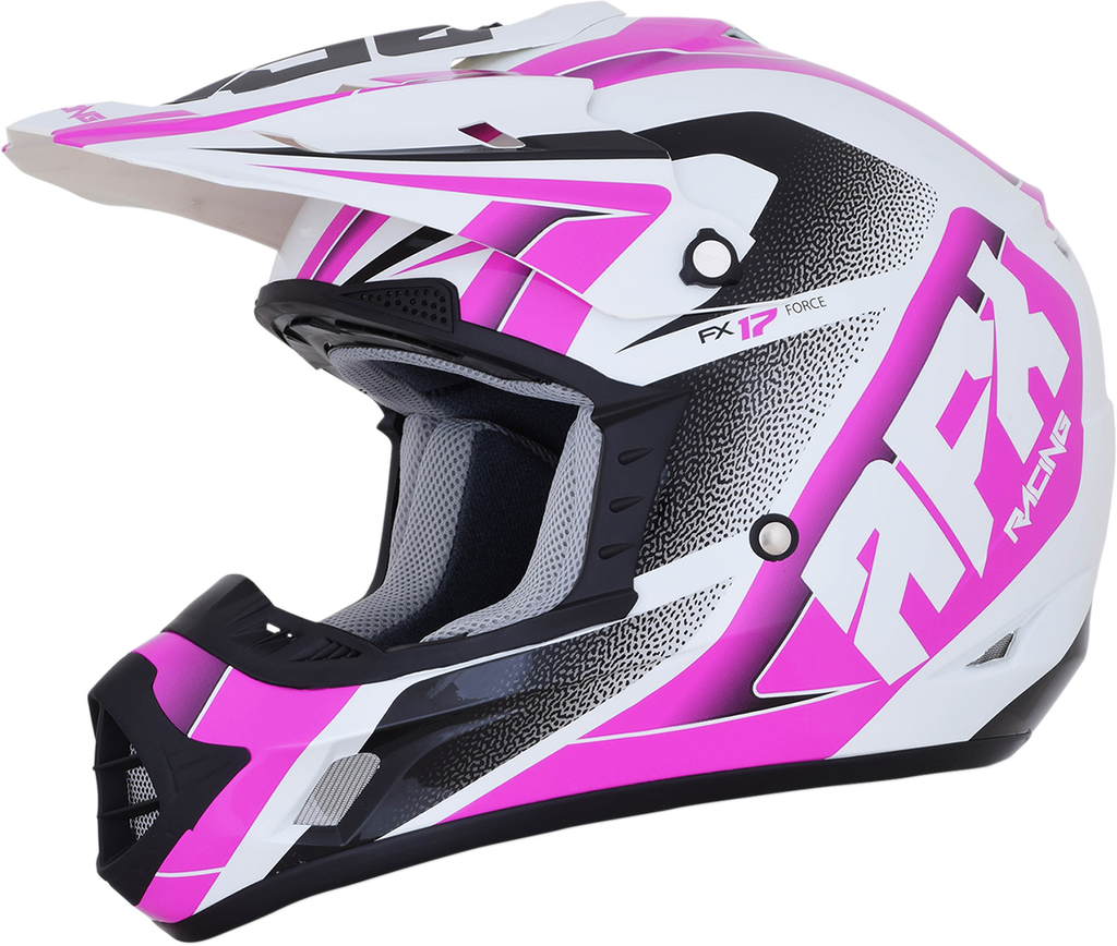 AFX FX-17 Helmet - Force - Pearl White/Fuchsia - XL 0110-5259