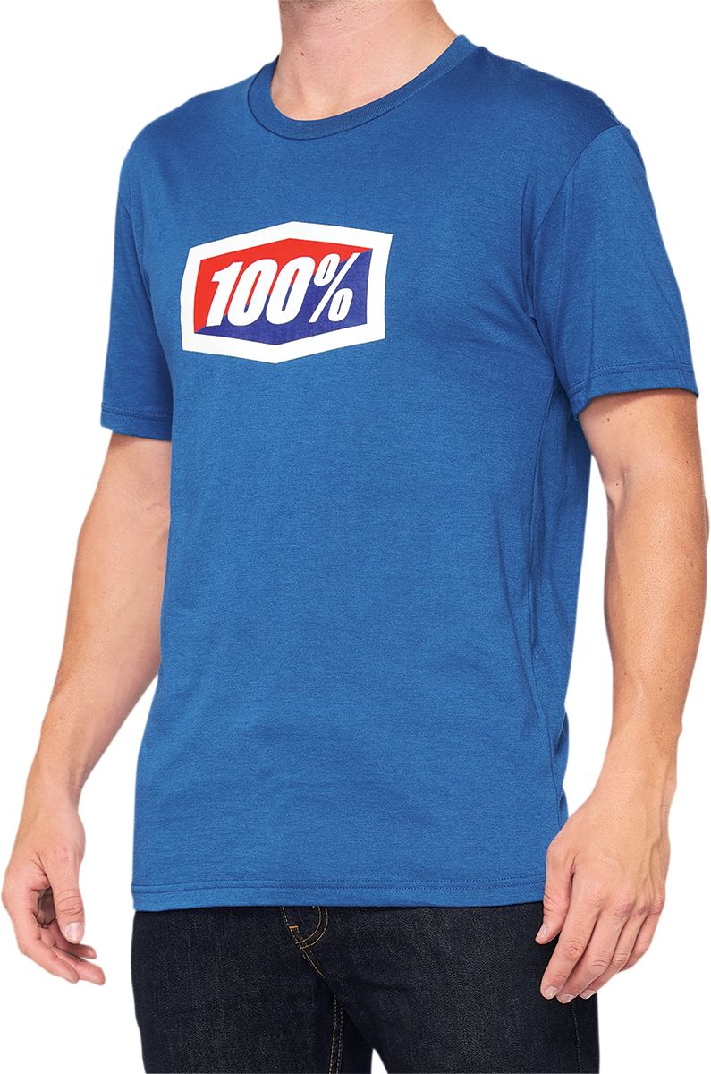 100% Official T-Shirt - Blue - Small 32017-002-10