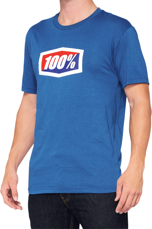 100% Official T-Shirt - Blue - Small 32017-002-10