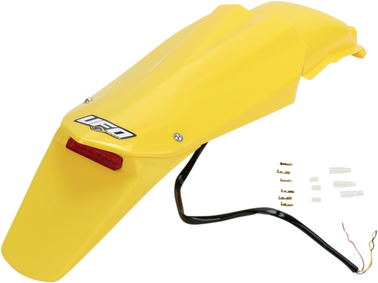 UFO Enduro Rear Fender - W/Light - Yellow HU03314-103