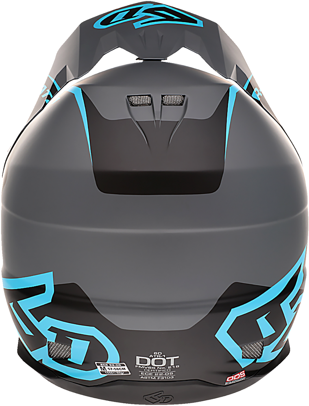 6D ATR-1 Helmet - Stealth - Cyan - Medium 10-4626