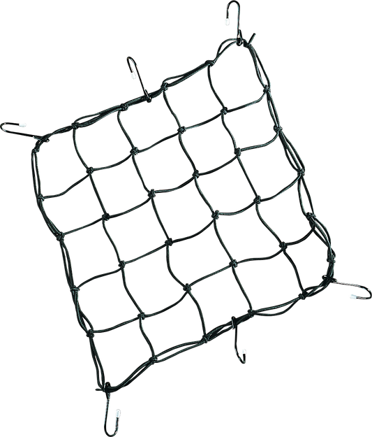 DRAG SPECIALTIES Cargo Net - 15" x 15" - 6 Hook - Black 10-6099B-HC4