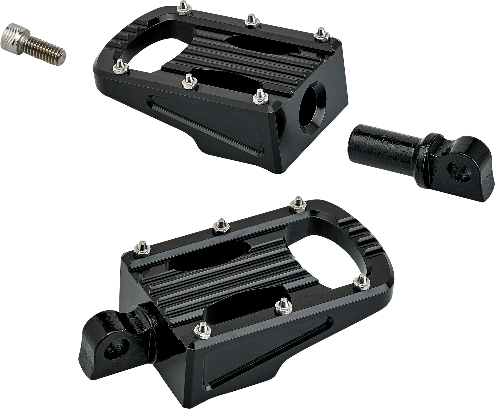 BILTWELL Punisher Footpeg - Classic - Black 7005-203-01