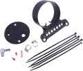 DRAG SPECIALTIES Single Gauge Bracket - Wrinkle Black WRINKLE BLK BACKING PLATE T21-6927WB