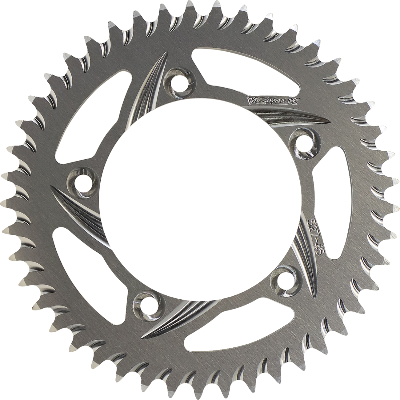 VORTEX Aluminum Sprocket - Silver - Rear - 45 Tooth 527-45