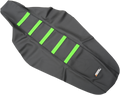 MOOSE RACING Ribbed Seat Cover - Black Cover/Green Ribs - Kawasaki KXF45016-334RT