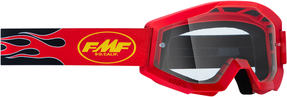 FMF Youth PowerCore Goggles - Flame - Red - Clear F-50054-00004 2601-3018