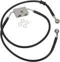 DRAG SPECIALTIES Brake Line - Front - +10" - Black - XL 614743-10BLK