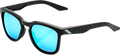 100% Hudson Sunglasses - Black - Blue Mirror 61028-019-75