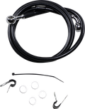 DRAG SPECIALTIES Brake Line - Front - Black - +10" - '04-'10 XL 660313-10BLK