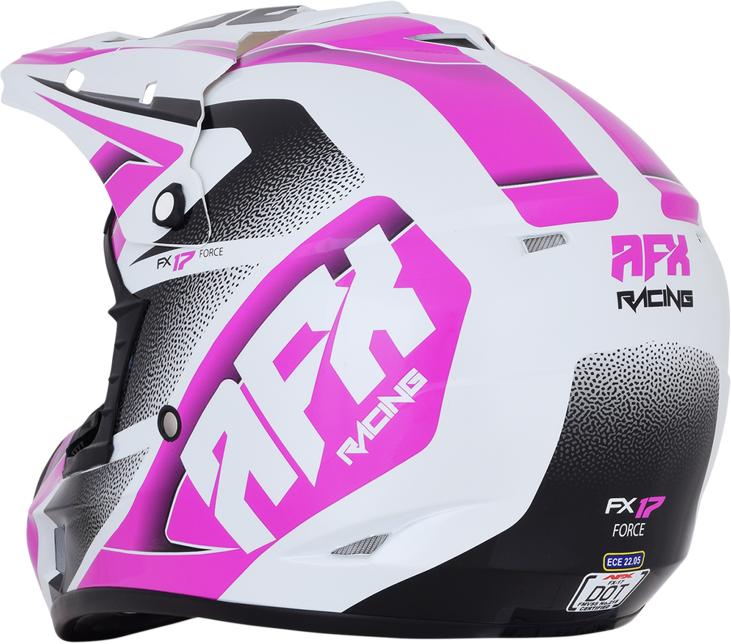 AFX FX-17 Helmet - Force - Pearl White/Fuchsia - XL 0110-5259